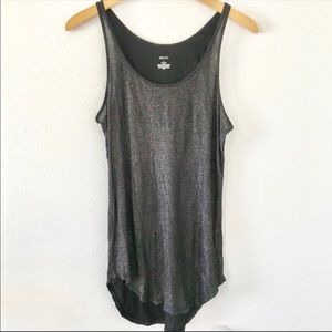 Simple Chic Black Shimmer Tank Top
